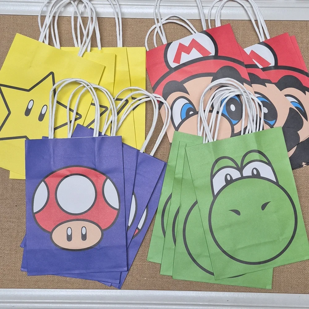 Mario Birthday Party Favors 28PCS ▪ BONUS: 52pcs Valentine's Day Cards Keychains